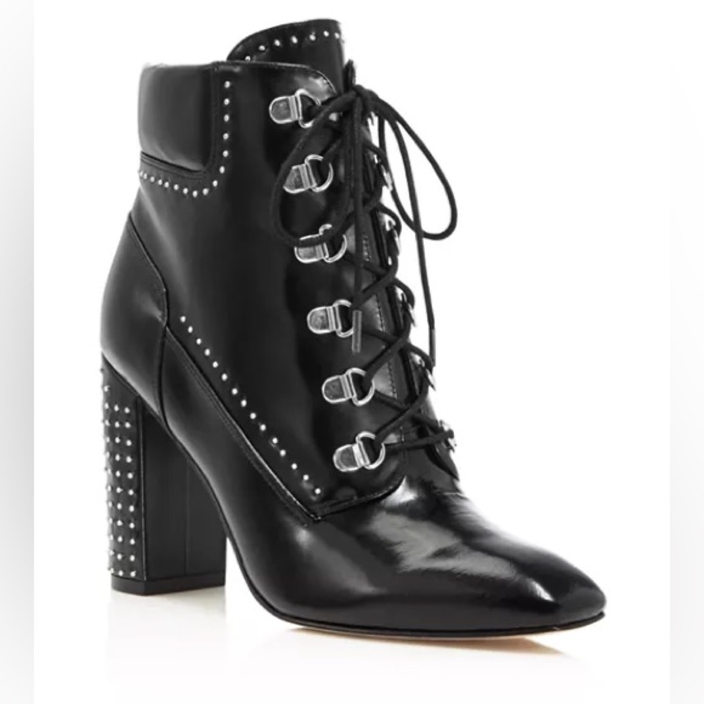 Sigerson Morrison studded block heel Boots size 8.5